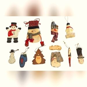 Charming Holiday Christmas Tree Ornaments | Set of 10 | ☃️ 🎄 🎅 ⛄️